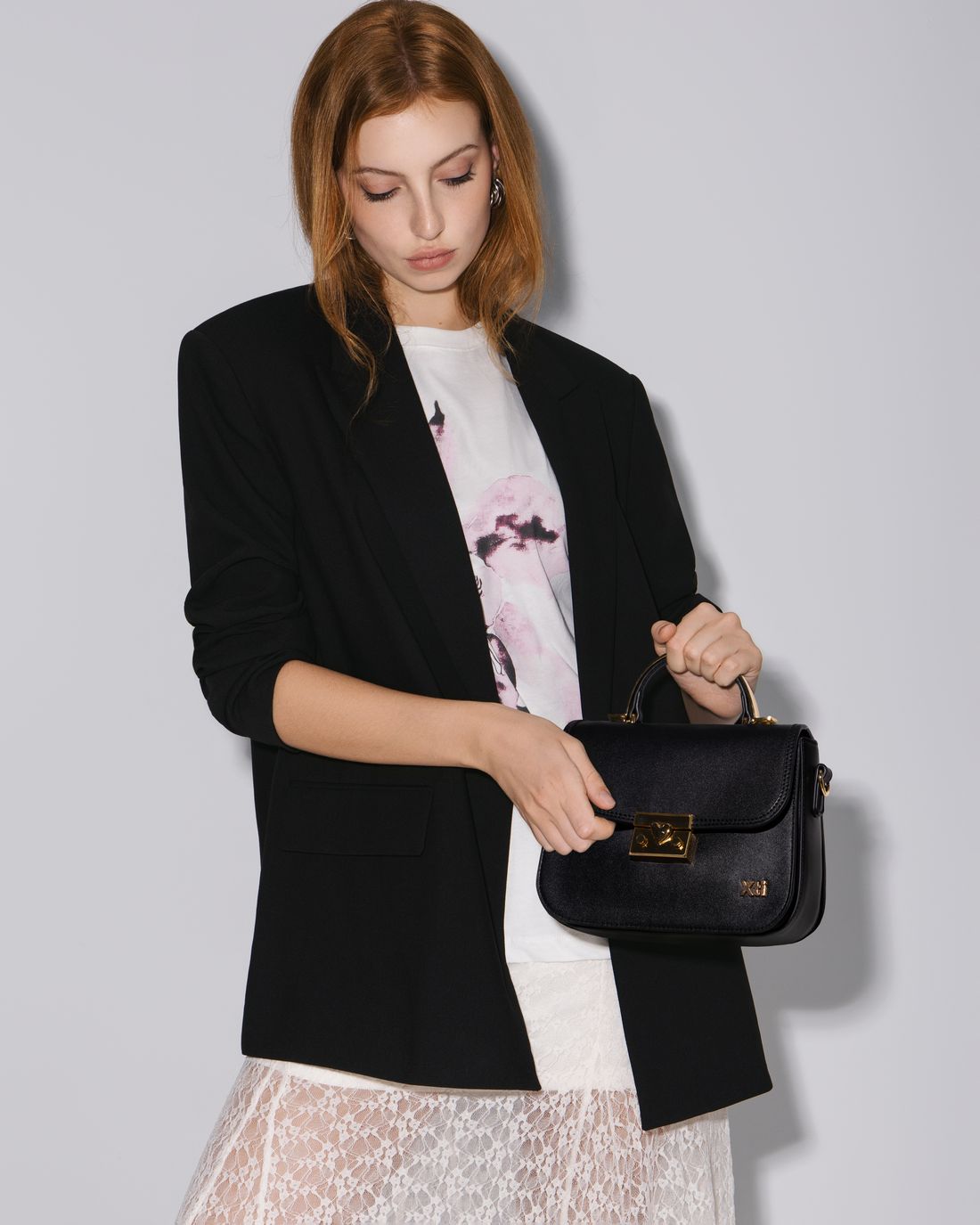 y414185　レディース　BLK M クラシカルボウタイツイードミニワンピース – Darich
